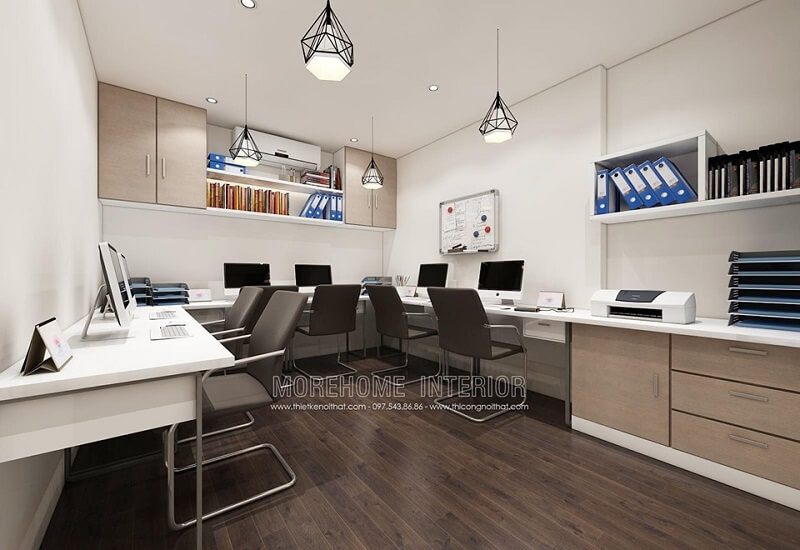 Bàn làm việc gỗ công nghiệp là một trong những đồ nội thất văn phòng thiết yếu.